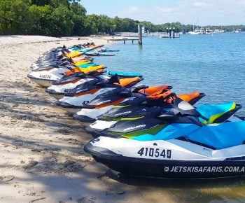 Jet Skis on Beach — Jet Ski Hire and Tours in Main Beach, QLD