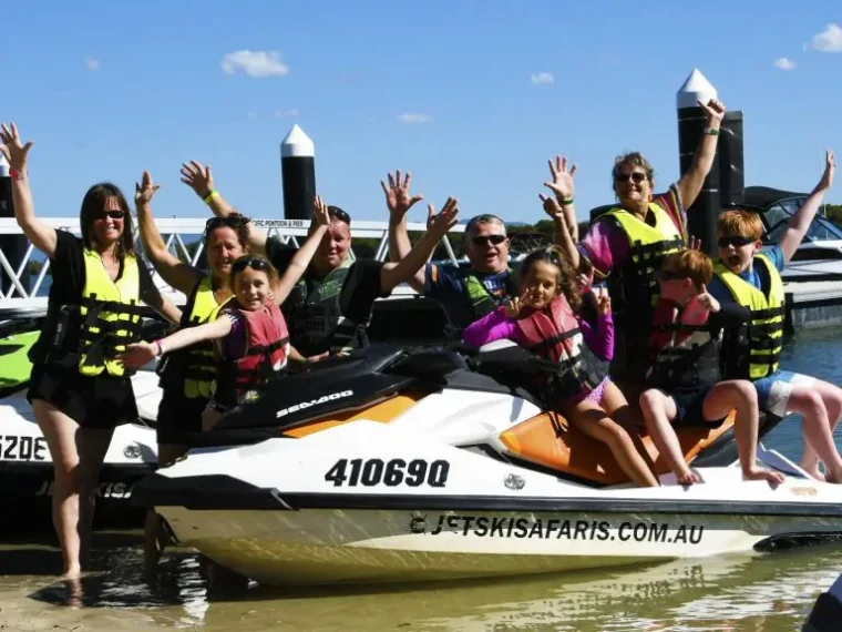 A Happy Family with the Jet Ski