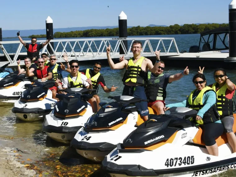 A Group Of People Having a Good Time in Jet Ski