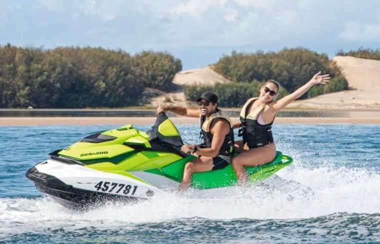 A Lovely Couple Enjoying the Jet Ski in Gold Coast