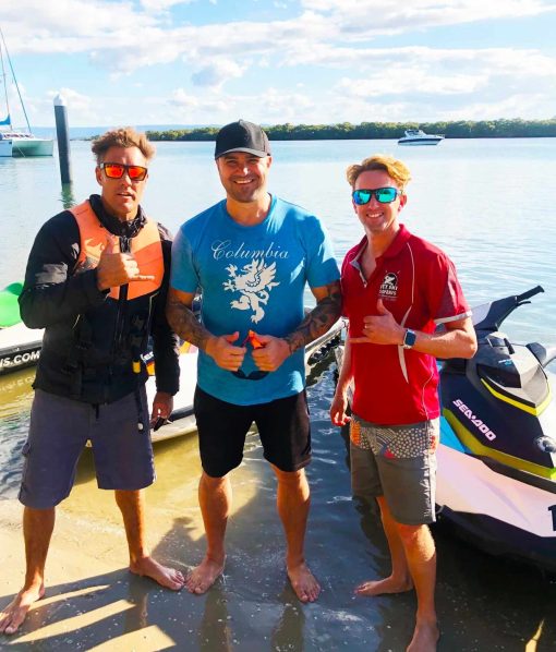 Three People Going for Jet Ski in Main Beach, QLD