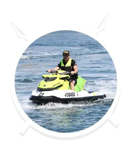 A Calm Ride in Jet Ski in Main Beach, QLD